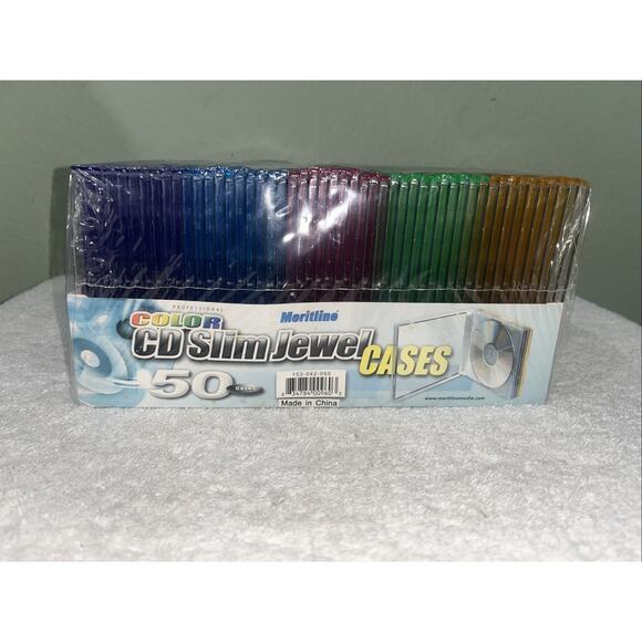 Other - Colored Meritline Slim CD Jewel Case 50 UNITS NEW SHRINK WRAPPED.